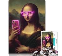 1000 Piece Puzzle Mona Lisa Jigsaws Puzzles 1000 Pieces for Adults Gifts,Learning Educational Toy for Is Ideal As A Gift for The Whole Family (50x75cm)