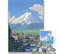 1000 Piece Puzzle Mount Fuji Jigsaws Puzzles 1000 Pieces for Adults Gifts,Decompressing Intellectual Educational Toy Great Gifts And Toys (38x26cm)