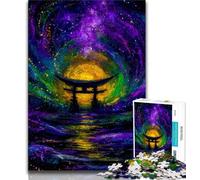 1000 Piece Puzzle Mysterious Torii Gate Jigsaw Puzzles 1000 Pieces for Adults Teens,Toys Educational Games Stress Relieving Enhance Love between Couples (38x26cm)