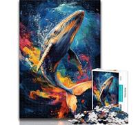 1000 Piece Puzzle Mysterious Whale Jigsaw Puzzles for Adults 1000 Pieces,Relax Games Is Ideal As A Gift for The Whole Family 26x38cm