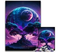 1000 Piece Puzzle Neon Alien Landscape Puzzles for Adults Family Interactive Game, Craft Gift with Colorful Artwork 50x75CM/19.68x29.52inch