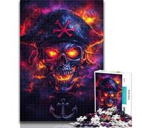 1000 Piece Puzzle Neon Pirate Captain 1000 Piece Jigsaw Puzzle for Adults Teens,Train Your Brain And Hands Gifts for Friends And Family 50x75cm