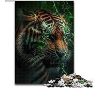 1000 Piece Puzzle Neon Tiger Adult Jigsaw Puzzles 1000 Pieces Ideal for Home & Office Decor, for Birthday Size 26X38CM