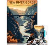 1000 Piece Puzzle New River Gorge National Park 1000 Piece Jigsaw Puzzles for Adults Gifts,learning Educational Toys Unique Home Decor And Gifts 75x50cm