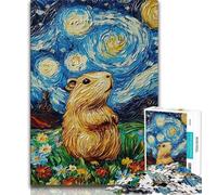 1000 Piece Puzzle Night Sky Capibara 1000 Piece Jigsaw Puzzles for Adults & Teens,Classic Educational Games Beautiful Decoration (38x26cm)