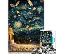 1000 Piece Puzzle Night Sky Dollar Bills Jigsaw Puzzle 1000 Pieces for Teenagers,Decompressing Intellectual Educational Toy Birthday Present, Gifts 26x38cm