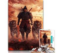 1000 Piece Puzzle Ninja And Tiger Jigsaw Puzzle 1000 Pieces for Teenagers,Decompressing Intellectual Educational Toy Birthday Present, Gifts 26x38cm