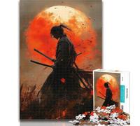 1000 Piece Puzzle Ninja Under The Blood Moon Jigsaw Puzzles 1000 Pieces for Adults Teens,Train Your Brain And Hands Gifts for Friends And Family 50x75cm