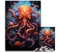 1000 Piece Puzzle Ocean Kraken Watercolor Jigsaw Puzzles for Adults Ideal for Teenagers Collectors Travel Gift Family Activity 1000 PCS(38x26cm)