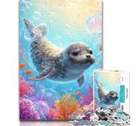 1000 Piece Puzzle Ocean Seal 1000 Piece Jigsaw Puzzles for Teenagers Gifts,Artists Collection, Fine Art for Age 14+ 50x75cm
