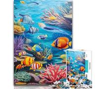 1000 Piece Puzzle Ocean World 1000 Pieces Jigsaw Puzzles For Teens And Adults,with Matching Poster And Trivia Sheet for Age 14 Years Up 26x38cm