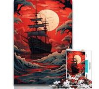 1000 Piece Puzzle Old Ship in The Ocean Jigsaw Puzzle 1000 Pieces for Adults,Fun Activity for Home, Rainy Days Toys, Birthday Gifts 50x75cm