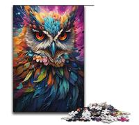 1000 Piece Puzzle Painting Color Animal Owl Jigsaw for Adults Paper Jigsaw Challenging Game 1000PCS(38x26cm)