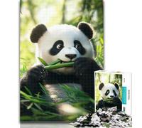 1000 Piece Puzzle Panda Eating Bamboo 1000 Piece Jigsaw Puzzles for Teenagers Gifts,gifts for Friends And Family for for Age 14 26x38cm