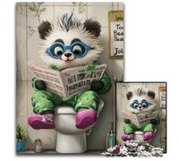 1000 Piece Puzzle Panda Go Toilet Impossible Jigsaw Puzzles for Adults for Teenager & Families, Perfect DIY Decor & Brain-Teasing Challenge 50x75CM/19.68x29.52inch