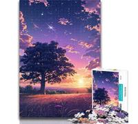 1000 Piece Puzzle Peaceful Evening Sunset 1000 Pieces Jigsaw Puzzle For Adults Teens,Wall Decoration Unique Birthday And Xmas Gifts Suitable for And 14 50x75cm