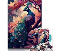 1000 Piece Puzzle Peacock Cherry Jigsaw Puzzles for Teenagers 1000 Piece,Educational Toys Is Ideal As A Gift for The Whole Family (26x38cm)