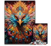 1000 Piece Puzzle Peacock Wooden Jigsaw Puzzles for Adults Challenging DIY Brain Teaser, Perfect Family Game Or Decorative Gift 50x75CM/19.68x29.52inch