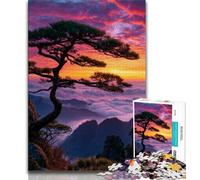1000 Piece Puzzle Pine Tree on The Top of The Mountain Puzzles for Adults Teens 1000 Pieces,Educational Game for Birthday, Chrismas for Ages 14+ (50x75cm)