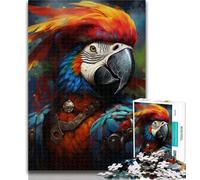 1000 Piece Puzzle Pirate Parrot 1000 Piece Jigsaw Puzzles for Teenagers,Educational Toys & Games for Adults And Teenagers 75x50cm