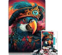 1000 Piece Puzzle Pirate Parrot 1000 Piece Jigsaw Puzzles for Teenagers Gifts,gifts for Friends And Family for for Age 14 26x38cm