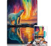 1000 Piece Puzzle Polar Bears Jigsaw Puzzles for Teenagers 1000 Piece,Educational Toys Is Ideal As A Gift for The Whole Family 26x38cm