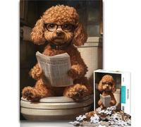 1000 Piece Puzzle Poodle on The Toilet 1000 Piece Jigsaw Puzzles for Teenagers,Educational Toys & Games for Adults And Teenagers (50x75cm)