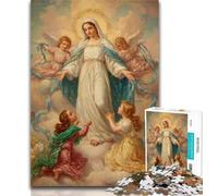 1000 Piece Puzzle Portrait of Mary The Mother Jigsaw Puzzles for Teenagers 1000 Piece,Educational Toys Is Ideal As A Gift for The Whole Family 26x38cm