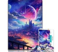 1000 Piece Puzzle Psychedelic Alien Planet Puzzles for Adults Teens 1000 Pieces,Toys Educational Games Stress Relieving Enhance Love between Couples (50x75cm)
