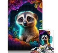 1000 Piece Puzzle Psychedelic Animal Lemur Jigsaw Puzzles 1000 Pieces for Adults Teens,Train Your Brain And Hands Gifts for Friends And Family 50x75cm