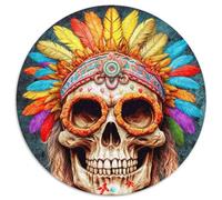 1000 Piece Puzzle Psychedelic Dreams Skull Jigsaw Puzzles for Adults Challenging Brain Teaser, Family Activity, Home Decor, 67.5x67.5cm