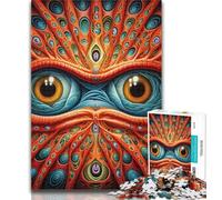 1000 Piece Puzzle Psychedelic Eyes 1000 Piece Jigsaw Puzzles for Adults Gifts,Educational Game Challenge Toy for Women And Men 26x38cm