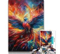 1000 Piece Puzzle Psychedelic Phoenix Bird Adult Jigsaw Puzzles 1000 Pieces,Challenging Difficult with Fully Interlocking Randomly Shaped Pieces 75x50cm
