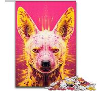 1000 Piece Puzzle Psychedelic The Hyena Puzzles for Adults size 26x38cm Educational Activity for Cognitive Skills Cognitive Skill Improvement