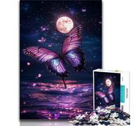 1000 Piece Puzzle Purple Butterfly 1000 Piece Jigsaw Puzzles for Adults Gifts,Educational Game Challenge Toy for Women And Men (26x38cm)