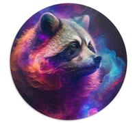 1000 Piece Puzzle Raccoon Nebula 1000 Pieces Round Puzzles for Adults for Home Decor, Brain Training 67.5x67.5cm