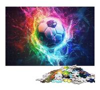 1000 Piece Puzzle Rainbow Football Jigsaw for Adults Paper Jigsaw Great Gifts for Christmas (size 38x26cm)