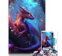 1000 Piece Puzzle Red Dragon Baby Jigsaw Puzzles for Adults 1000 Pieces,Relax Games Is Ideal As A Gift for The Whole Family 26x38cm