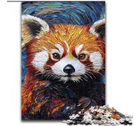 1000 Piece Puzzle Red Panda Night Sky 1000Pc Adults Jigsaw Puzzle Interactive Family Game, Suitable for Ages 14+ (Size 26x38cm)