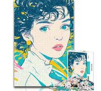 1000 Piece Puzzle Retro Girl Jigsaws Puzzles 1000 Pieces for Adults Gifts,Stress Reliever Difficult Challenge Enhance Love between Couples 50x75cm