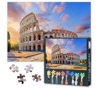 1000 Piece Puzzle Rome Italy Jigsaw Puzzles The Colosseum at Sunrise Jigsaw Puzzles Game Coliseum Landscape Puzzle Delaying Brain Aging Creative Gift for Elderly Relieve Loneliness(50.5x70.5cm)