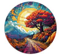 1000 piece puzzle, round puzzle "Camino de Santiago", for adults and children from 12 years, cardboard puzzle, educational game, challenge toy, size: 67.5 x 67.5 cm