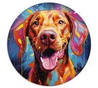 1000 piece puzzle, round puzzle "Hungarian Vizsla", for adults and children over 12 years. Cardboard puzzle, educational game, challenging toy. Size: 67.5 x 67.5 cm