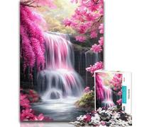 1000 Piece Puzzle Sakura Waterfall Jigsaw Puzzles for Teenagers 1000 Piece,Educational Toys Is Ideal As A Gift for The Whole Family 50x75cm