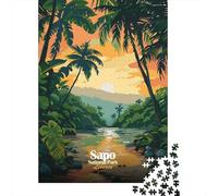 1000 Piece Puzzle, Sapo National Park, Liberia Illustration, 38x26cm/1000pcs