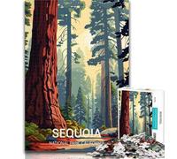 1000 Piece Puzzle Sequoia National Park Poster 1000 Piece Jigsaw Puzzles for Adults Gifts,learning Educational Toys Unique Home Decor And Gifts 26x38cm