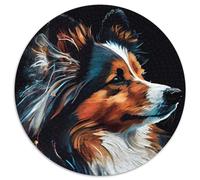 1000 Piece Puzzle Shetland Sheepdog Dog Paper Puzzles Interactive Family Game, DIY Home Decor, Challenging Brain Teaser Gift (67.5x67.5cm)