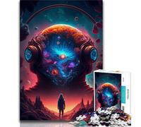 1000 Piece Puzzle Singularity 1000 Piece Jigsaw Puzzles for Teenagers,Charcoal Art Staycation Kill Time for Home Decoration (50x75cm)