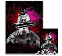1000 Piece Puzzle Space Is The DJ Place Jigsaw Puzzles Perfect for Teenagers, Family Bonding, Brain Teaser & DIY Home Decor Gift 26X38CM/10.23x14.96inch
