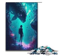1000 Piece Puzzle Space Monster Jigsaw for Adults Wooden Jigsaw Challenging Game 1000 PCS(38x26cm)